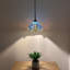 Luminaire suspendu en forme de libellule en verre coloré bleu Tiffany Kleist Tiffany l 12 po x P 12 po x H 60 po