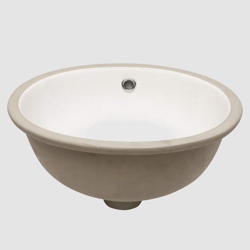 Go Peak Track 13.4'' Ceramic Oval Bathroom Sink with Overflow