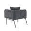 Chaise de lecture moderne, chaise d'appoint rembourrée avec table et coussin-1551475343