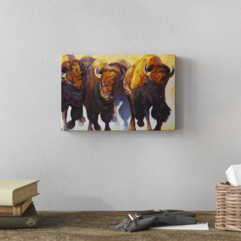 Wall Of Thunder by Julie Chapman - Painting on Canvas, 20cm H x 30cm W, Wrapped Canvas