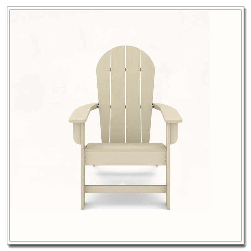 Premium HDPE Poly Lumber Adirondack Chair, Beige