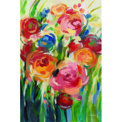 «Bright Bloom I» par Silvia Vassileva, peinture sur toile tendue