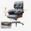 Chaise d'ordinateur pivotante en cuir