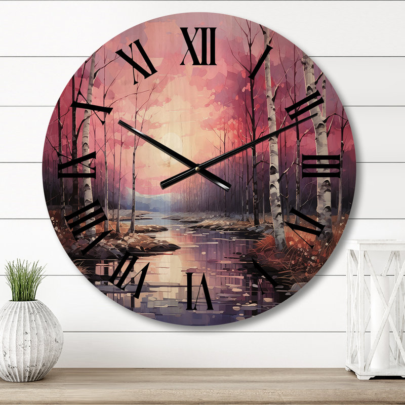 Horloge murale en bois massif Yida, Moyenne