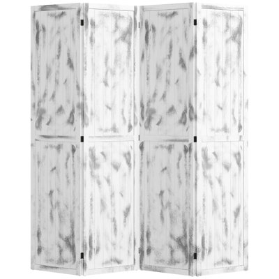 Screen Divider Room Divider Screen With Foldable Design For Indoor Bedroom Office 5.5' Rustic White