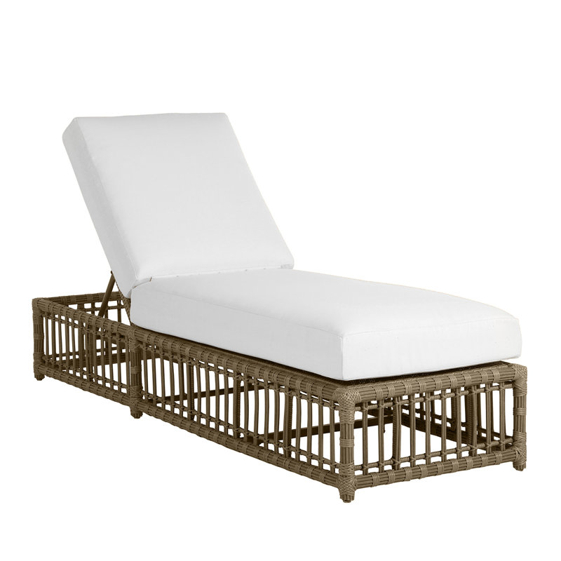 Méridienne Newport, Welt, Sunbrella® argent Verona, Burlap