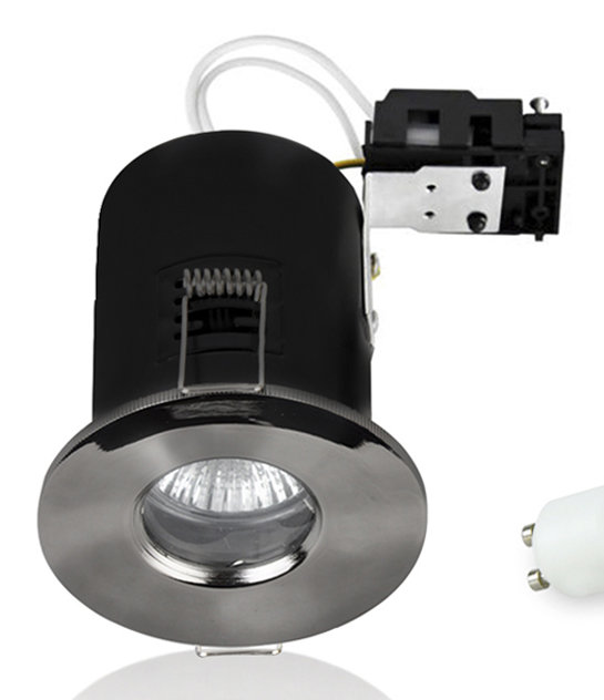 8.6cm Retrofit Downlight, Black Chrome, No Bulb