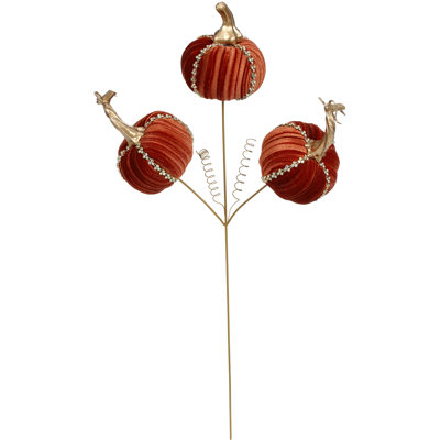 Pumpkin Spray Decorative Accent in Gold/Orange