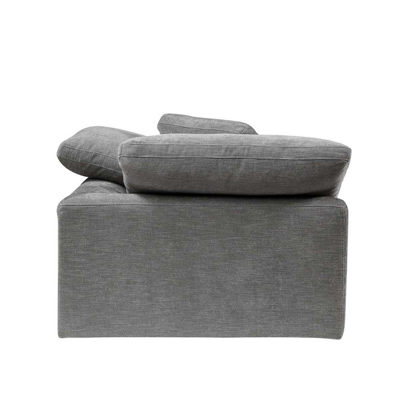 Naveen modulaire - Wedge avec coussin, lin gris, Gris