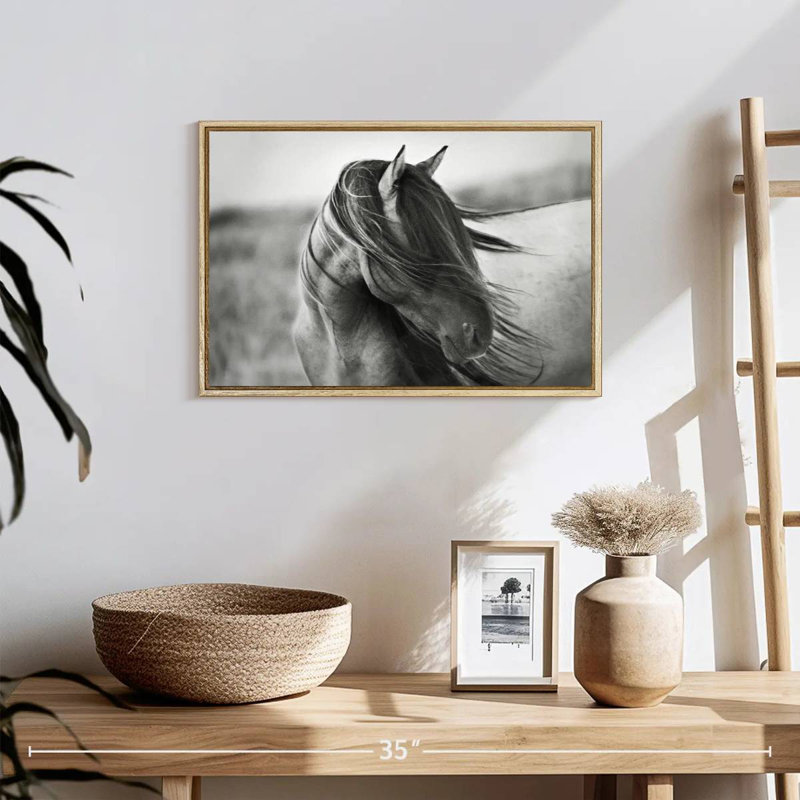 Fierce Grace, Cadre flottant en bois naturel, 19 po x 13 po