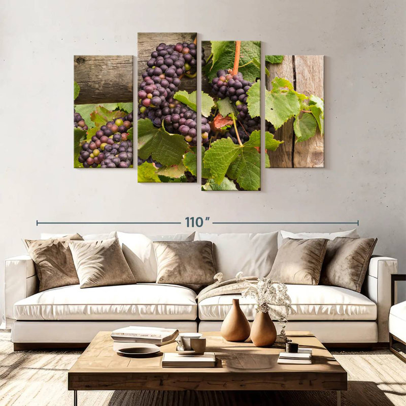Yarlin Purple Pinot Grapes, 54" H x 84" W