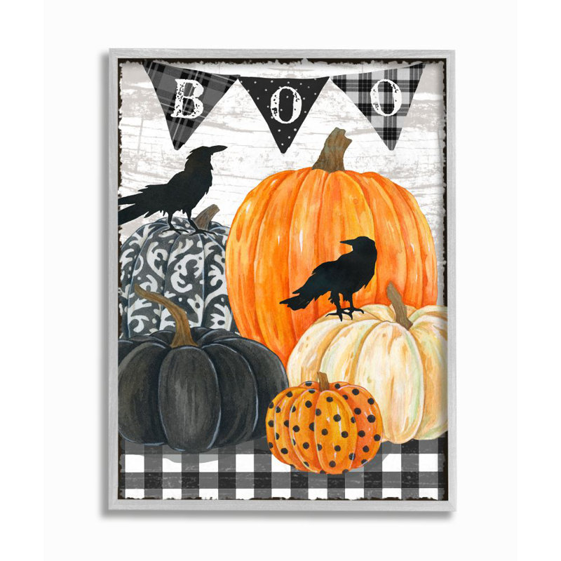 "Lunatique Halloween scene Farm" par Andrea Tachiera, impression d’art graphique, H 20 po x l 16 po x P 1,5 po