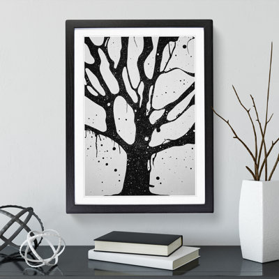 Monochrome Tree Branches No.2 - Single Picture Frame Painting