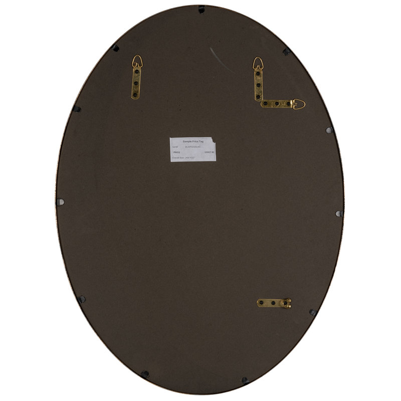 Freya Metal Oval Mirror, Gold