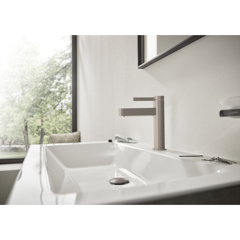 Finoris Single-Hole Faucet with Pop-Up Drain, Brushed Nickel