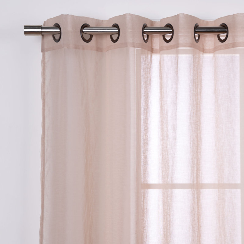 Paire de rideaux transparents avec œillets Amarely, L 52 po x L 84 po, Sésame
