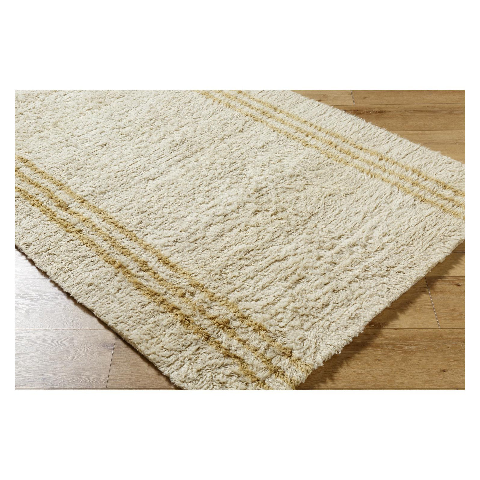 Hand Tufted Wool Tan Rug, Rectangle 2' x 3'