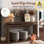 Console de 60 po avec double tablette et pieds en bois massif Mariany-128172577