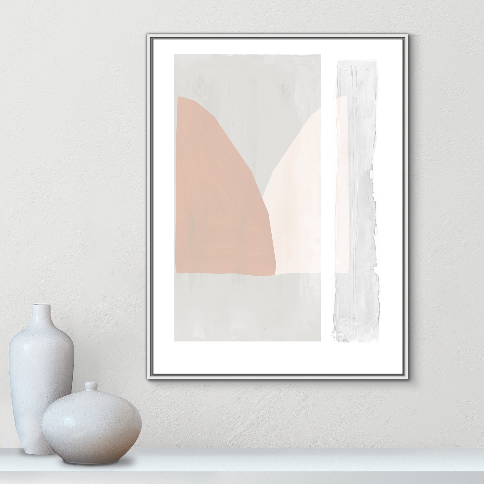 Lora "Soft And Light" Print by Tom Reeves, White Framed Canvas, 41.5" H x 31.5" W x 2" D