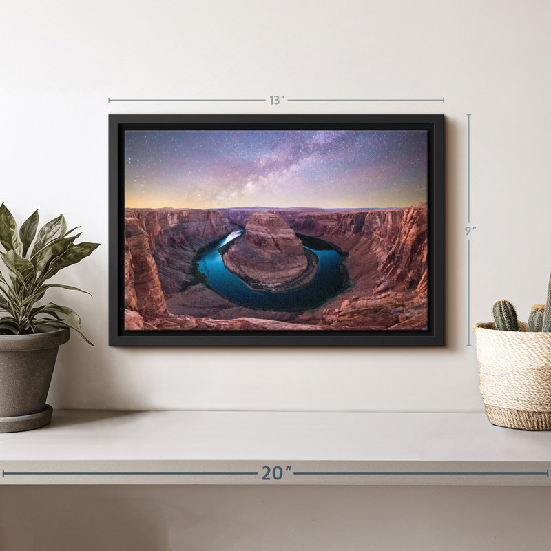 Horseshoe Bend Starry Sky Canvas Print, 9" H x 13" W