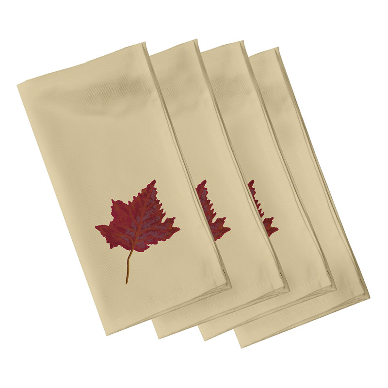 Clairann Li'l Leaf Napkins, Yellow