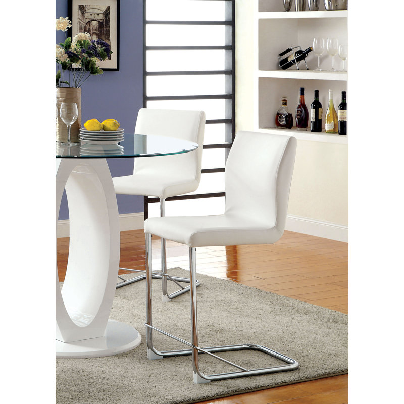 Tabouret de comptoir 24,25 po Balwinder, Blanc