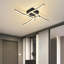 4-Light Black LED Flush Mount