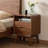 MCM 16.5"W Solid Wood -2 Drawers Fully-assembled Nightstand With Open Shelf-105848662-102298773