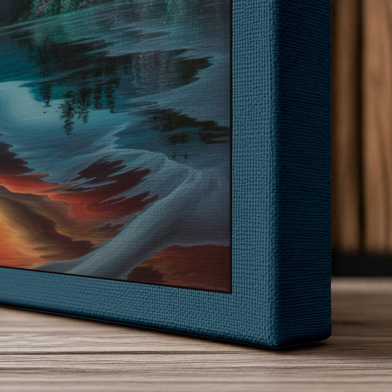Print, 36x24 - 91.4 x 61.0 cm, Teal Border