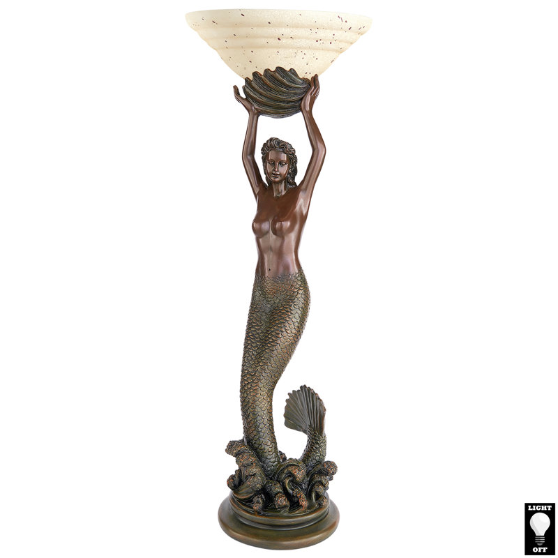 Goddess Offering Mermaid Torchiere Lamp