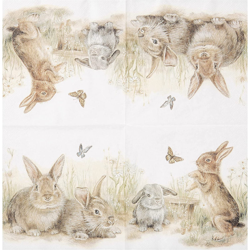 Serviettes Bunny and Clyde pour 20 personnes