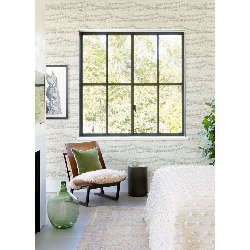 Rouleau de papier peint L 33 pi x l 20,5 po Dequincy Rannell, gris