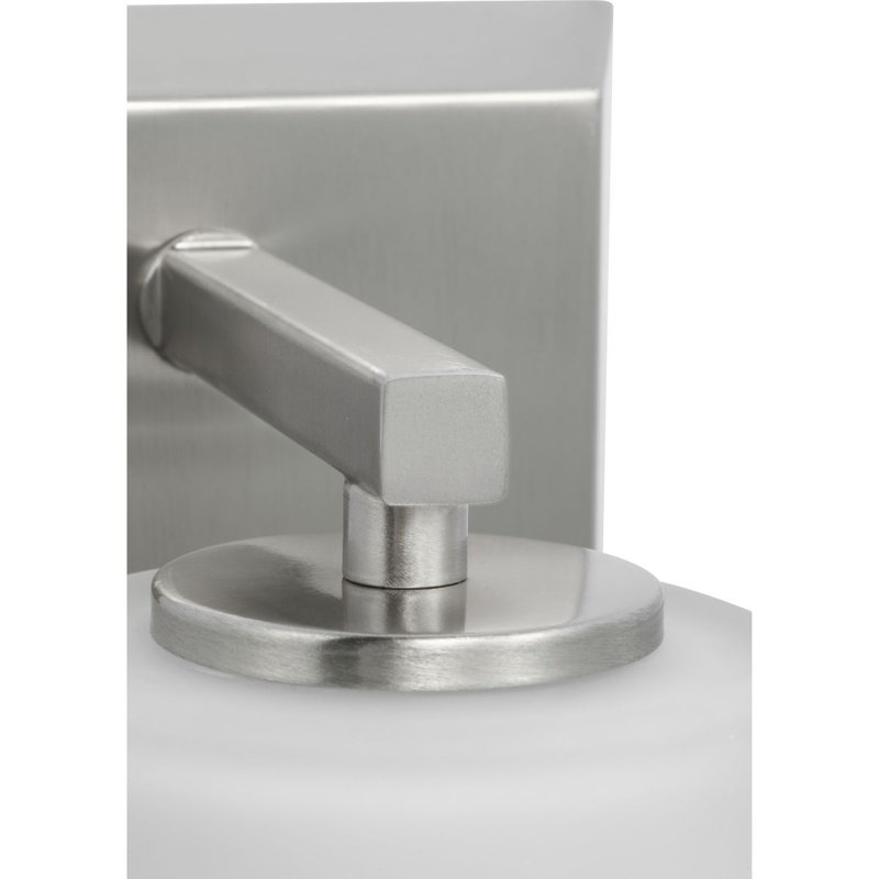 Lilyani Dimmable Bath Sconce, Brushed Nickel, White