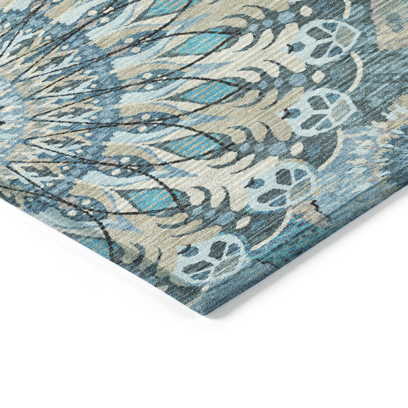 Machine Washable Indoor/Outdoor Chantille ACN2335 Paisley Rug, Rectangle 3' x 5'