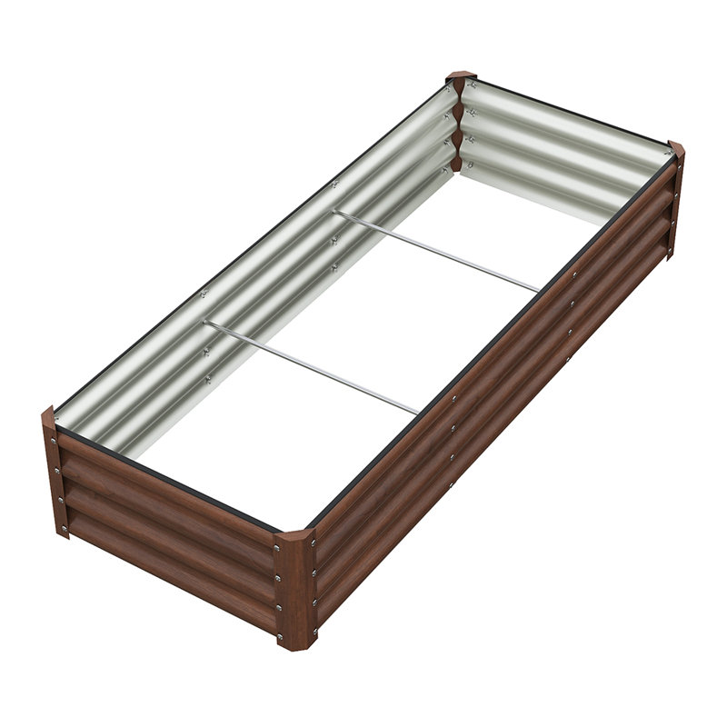 Raised Garden Bed, Brown, 28cm H x 150cm W x 60cm D