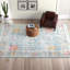 Tapis bleu à motif floral Haefner-2127474608