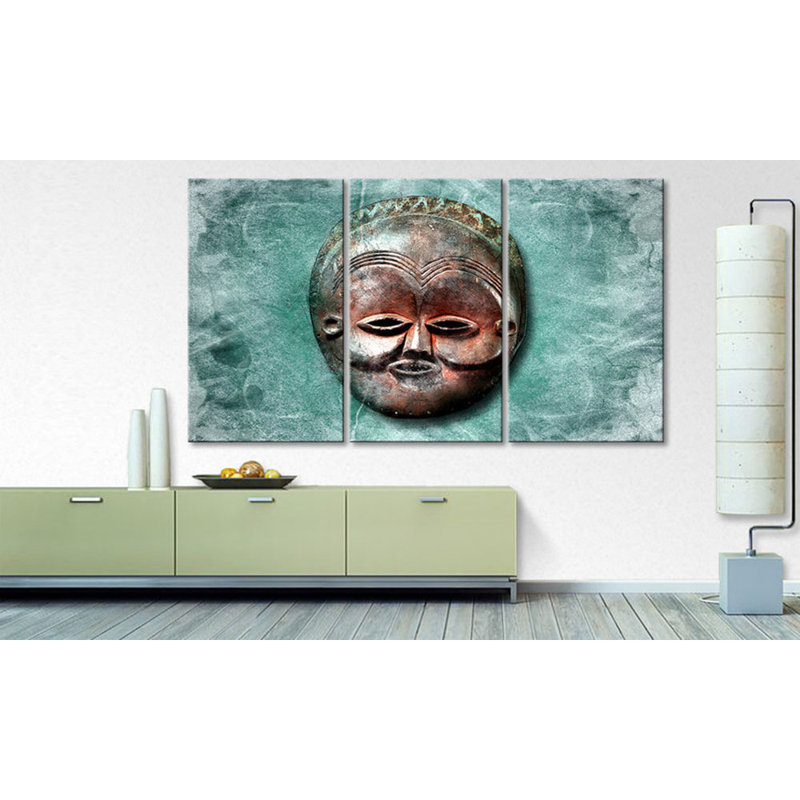 Luna's Face - Wrapped Canvas Print, 100 cm H x 180 cm W, 3 Piece Canvas Set
