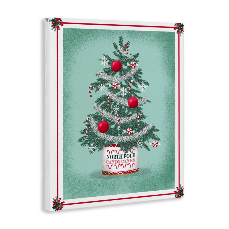 Toile d'arbre de canne à sucre North Pole, design par Jilly Jack Designs, H 20 po x l 16 po