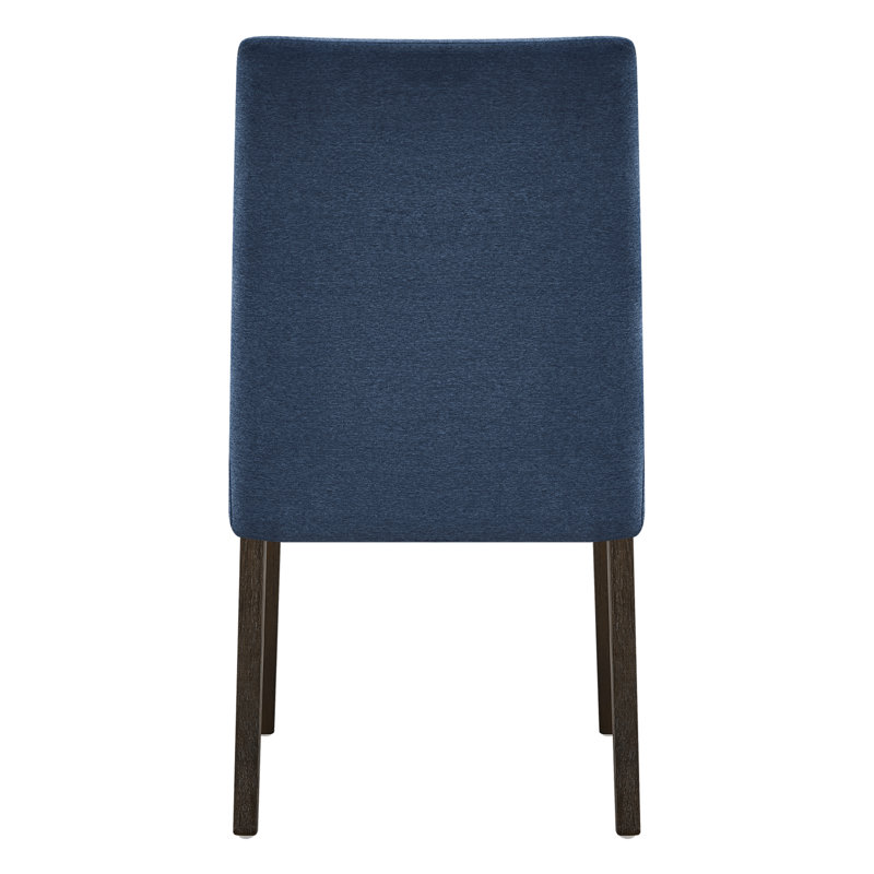 Chaise d'appoint rembourrée Niara, Lin bleu marine Peyton