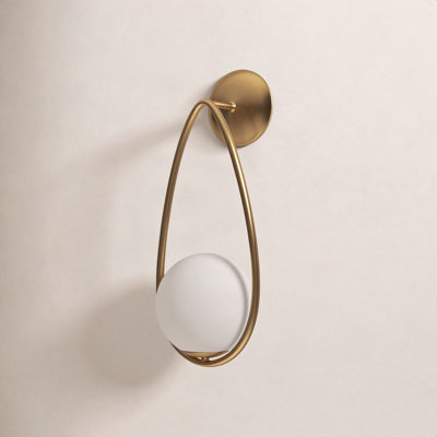 Akara Single Frosted Dimmable Bath Sconce