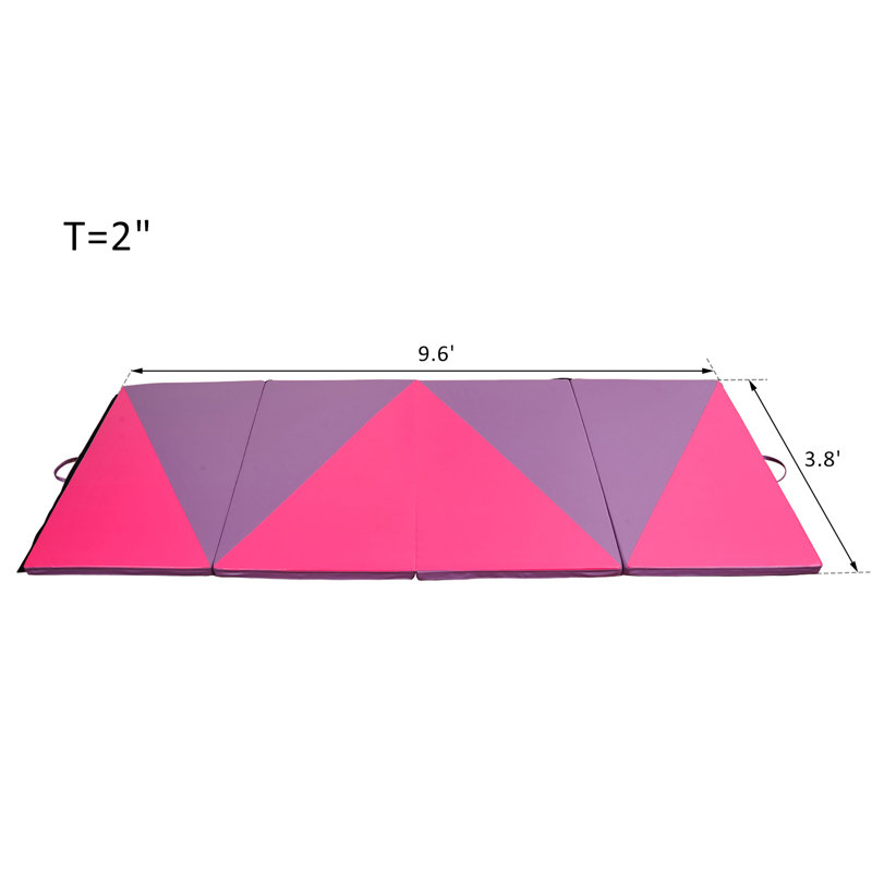 Tapis en mousse de L 10 po x l 4 po x 0,2 po, Rose / Mauve