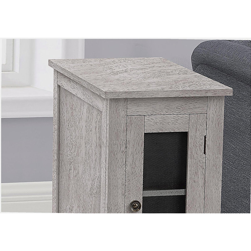 Side Table, End Table, Sideboard, Narrow Table, Nightstand, Bedroom, Lighting, Storage, Gray Wash