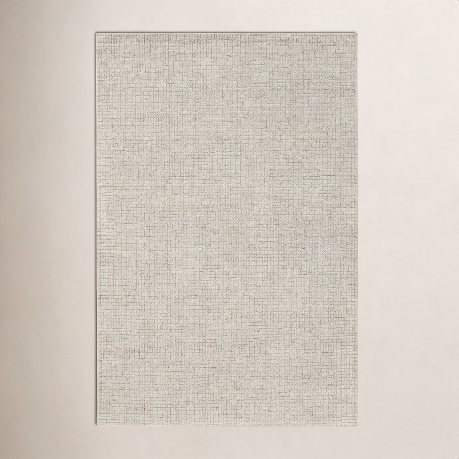 Hand-Tufted Striped Wool Rug, Ivory, Rectangle 7'9" x 9'9"