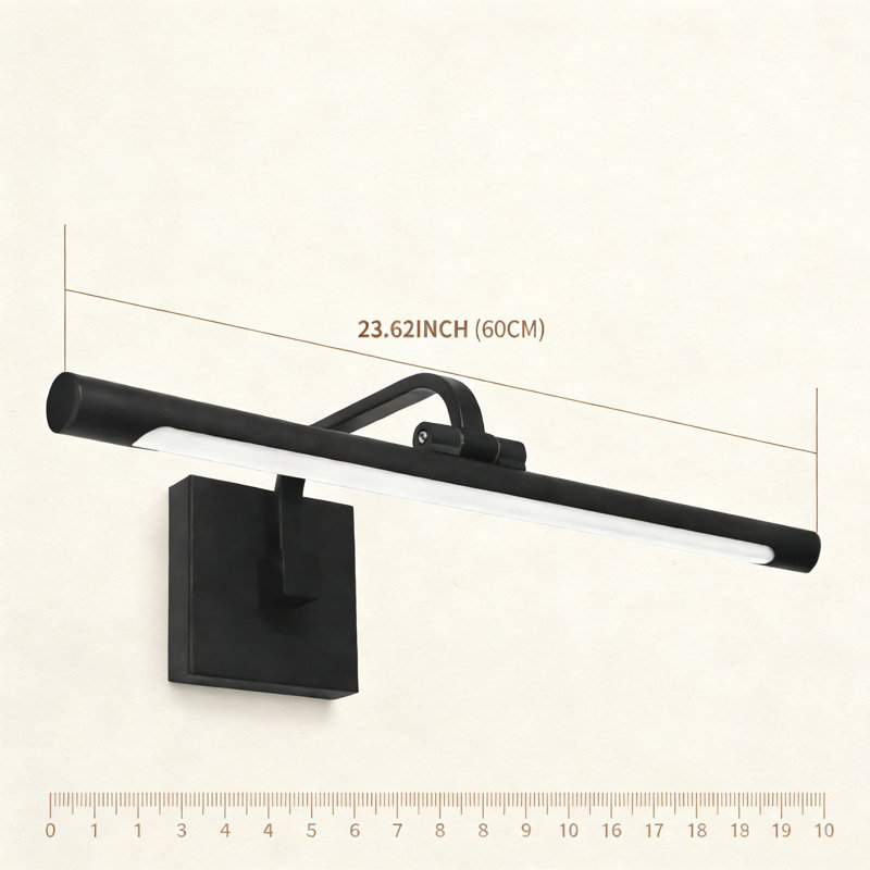 Éclairage à DEL pour meuble-lavabo à DEL avec conception rotative à 330 °, éclairage lumineux de 15 W et 6 000 K, barre IP44 imperméable pour éclairage en miroir