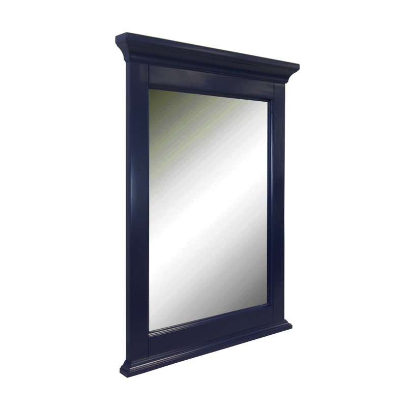 Bernardsville Wood Flat Wall Mirror, Royal Blue