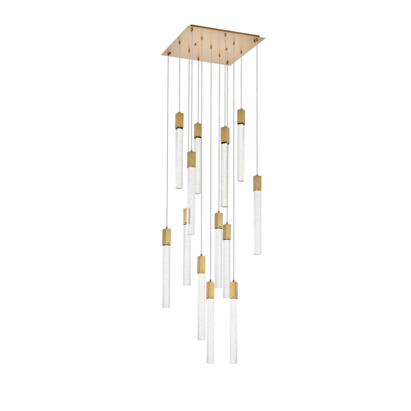 Aliha 13 - Light Cluster Pendant, Satin Gold