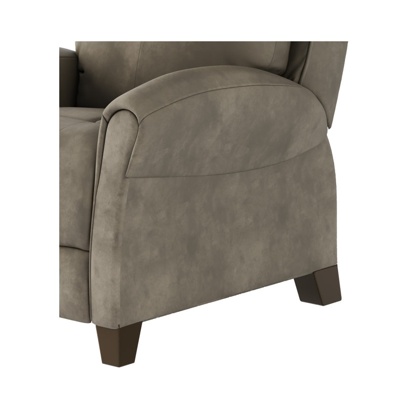 Saturn Leather Zero Gravity Recliner with Power Headrest, Gray