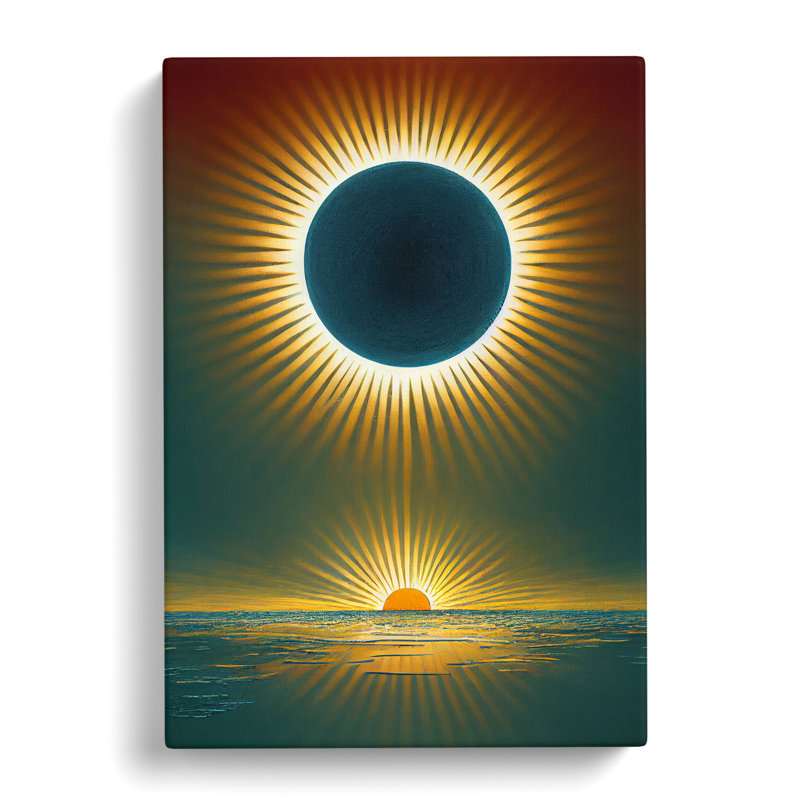 CAN-V0523-2613X Two Suns - Wrapped Canvas Print, 50cm H x 35cm W x 3cm D