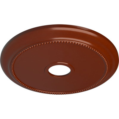 Endurathane Crendon Ceiling Medallion, 24 1/8"OD x 4 3/8"ID x 2 1/4"P (Fits Canopies up to 4 3/8"), Hand-Painted Firebrick Finish