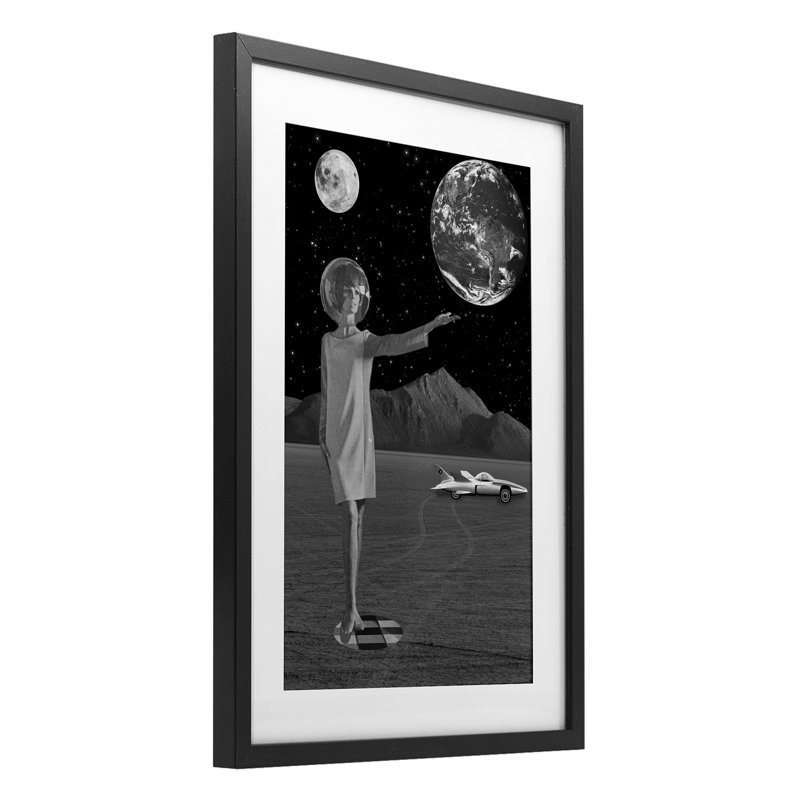 «On A Mission», reproduction rétro encadrée sous verre par Elo Marc, H 20 po x l 14 po, Cadre noir minuit